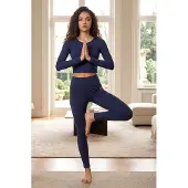 Tommy Life Baumwolle Elasthan Crop T-Shirt und Leggings Set