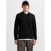 Jack & Jones Polokragenpullover "JJEAUSTIN KNIT LS POLO SN" Baumwollmischung, regular fit
