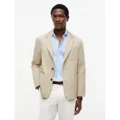 Tommy Hilfiger Sakko "Premium Line Tech-Cotton Performance Anzug", Herren, Gr. 48, sandalwood, Web, Obermaterial: 100% Baumwolle, regular fit, Sakkos Sakko, Premium Casual Everyday Sakko Anzug