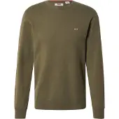 Levi's Herren Strickpullover - "Lightweight Housemark Sweater", Rundhals, Baumwoll-Mix