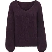 JDY Pullover in Aubergine - L