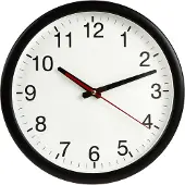 TFA-Dostmann 98.1077, Wand, Quarzuhr, Rund, Schwarz, Weiß, Kunststoff, Glas