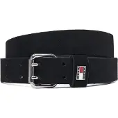 Tommy Hilfiger Gürtel Tjw Square 3.0 Suede AW0AW19300 Schwarz 90