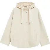Comma Damen Wollponcho mit Knopfkinnschutz