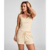 Hunkemoller Pyjama Top Gestreift mit Knopfleiste Gelb