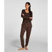 Hunkemoller Pyjamahose Jersey Braun