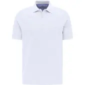 Fynch&Hatton Poloshirt FYNCH-HATTON, Herren, Gr. L (52/54), weiß, Jersey, Obermaterial: 100% Baumwolle, unifarben, normal, ohne Ausschnitt, Shirts Poloshirt, normale Passform, mit 2-Knopf-Polokragen, aus Baumwolle