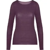 Hunkemoller Super Soft Shirt aus Kaschmir-Mix mit U-Boot-Ausschnitt Lila