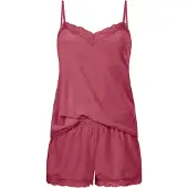 Hunkemoller Cami Top Velours Lace Rosa