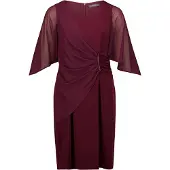 Vera Mont Cocktailkleid mit Raffung in Strong Aubergine | Gr.: 48