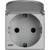Bticino SCHUKOSTECKD ALU KLAPPDECKEL (HC4141PW)