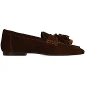 Manfield Dunkelbraune Veloursleder-Loafer | Größe 42