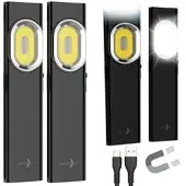 Lunartec 2er-Set magnet. Mini-LED-Arbeitsleuchten & -Taschenlampen, Akku, 700lm