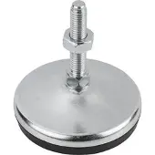 Kipp STELLFUß, FORM:A M16X100, D=60, STAHL, KOMP:GUMMI