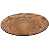 Home Styling Collection Amber Stripe Dessertteller – 21 cm – Glas – Orange