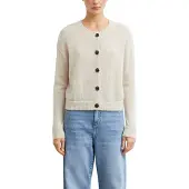 Comma Strickjacke mit Knopfleiste und Wolle
