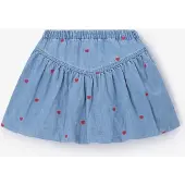 Sissy-Boy Jeansrock Mit Herzstickerei - Blau | Größe: 110-116