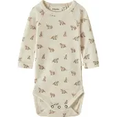 Lil´ Atelier Lil Atelier Langarmbody "NBMNALU WO LS SLIM BODY LIL NOOS" mit hohem Wollanteil, weich und wärmend
