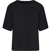 Hunkemoller Pyjama Oberteil Jersey Kurzarm Schwarz