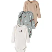 Name it Langarmbody "NBMBODY 3P LS DOG NOOS" Packung, 3 Baumwolle
