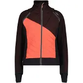 CMP WOMAN JACKET WITH DETACHABLE SLEEVES BLACK BERRY-MARIGOLD