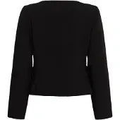 Soaked in luxury Blusenblazer "Damen Blazer SLCorinne", Damen, Gr. XL, schwarz, Obermaterial: 78% Polyester PES. 18% Viskose CV. 4% Elasthan EL., Blazer Blusenblazer
