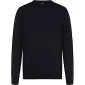 BOSS Strickpullover "Avac" mit Schurwolle, Regular Fit, gesticktes Logo