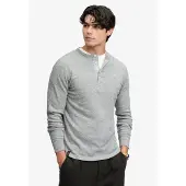 Superdry Langarmshirt "MINI SLUB WAFFLE LS GRANDAD" lockere Passform, mit Rundhalsausschnitt, aus Baumwolle