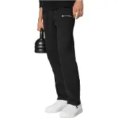 Champion Icons Herren Fleece-Hose mit geradem Saum Schwarz Schwarz L