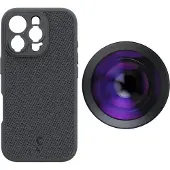 ShiftCam iPhone 16 Pro Case Dunkelgrau Stoff + LensUltra 200° Fisheye
