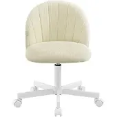 Songmics Schminkstuhl, Bürostuhl, Kurzflor-Plüsch-Oberfläche OBGB35027L101