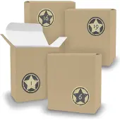 Itenga Adventskalender zum Füllen 24x Quader BRAUN + Sticker V08 Z21