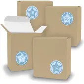 Itenga Adventskalender zum Füllen 24x Quader BRAUN + Sticker V08 Z22