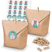 Itenga SET Adventskalender 24x Tüten + Klammern + Zahlensticker (Z44)