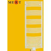 Mert Radiator MERT Standard Badheizkörper, Weiss, gebogen, Mittel- und Seitenanschluss, 60 x 175 cm