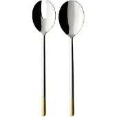 Villeroy & Boch Besteck-Set "Salatbesteck Ella 2er Set edelstahl", silber (edelstahl), 2, Essbesteck-Sets, Besteck-Set, Spülmaschinenfest