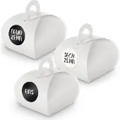 Itenga Adventskalender zum Füllen 24x Box mit Griff WEISS + Sticker V10 Z23