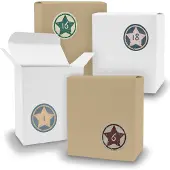Itenga Adventskalender zum Füllen 24x Quader gemischt WEISS BRAUN + Sticker V09 Z20