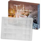 Itenga Adventskalender TeaTime Rohling ungefüllt zum Selberfüllen - Teeadventskalender - 50x35x4,6cm
