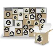 Itenga Adventskalender Komplettset zum Füllen und Aufstellen + Sticker V12 Z19