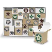 Itenga Adventskalender Komplettset zum Füllen und Aufstellen + Sticker V12 Z20