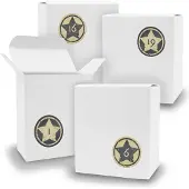 Itenga Adventskalender zum Füllen 24x Quader WEISS + Sticker V07 Z21