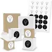 Itenga Adventskalender zum Füllen 24x Quader Würfel gemischt + Sticker (V03 Z48)