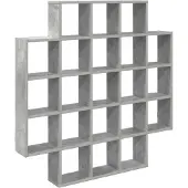 vidaXL Wandregal Betongrau 100 x 13 x 100 cm Holzwerkstoff