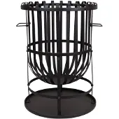 UNUS Feuerkorb "Roko" 46cm schwarz aus Metall rund