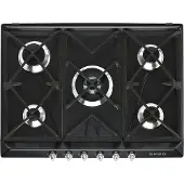 Smeg SR975NGHD, Schwarz, Integriert, Gaskochfeld, Emailliert, 5 Zone(n), 5 Zone(n)
