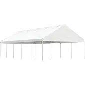 vidaXL Pavillon mit Dach Weiß 11,15x5,88x3,75 m Polyethylen