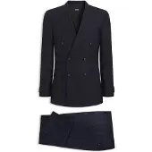 BOSS Slim-Fit Zweiteiler aus gestreifter Stretch-Wolle Grösse 50
