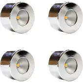 Kalb Material für Möbel kalb | Mini-Star LED SET Einbauspot Unterbauleuchte Einbaustrahler Chrom Alu 4er Set chrom