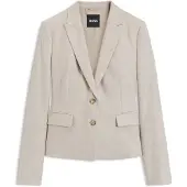 BOSS Slim-Fit Blazer aus meliertem Flanell Grösse 44